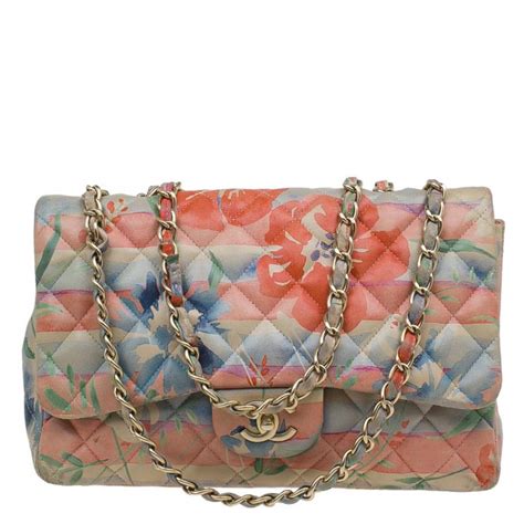 chanel flower printed clutch|Chanel Clutches .